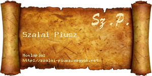 Szalai Piusz névjegykártya